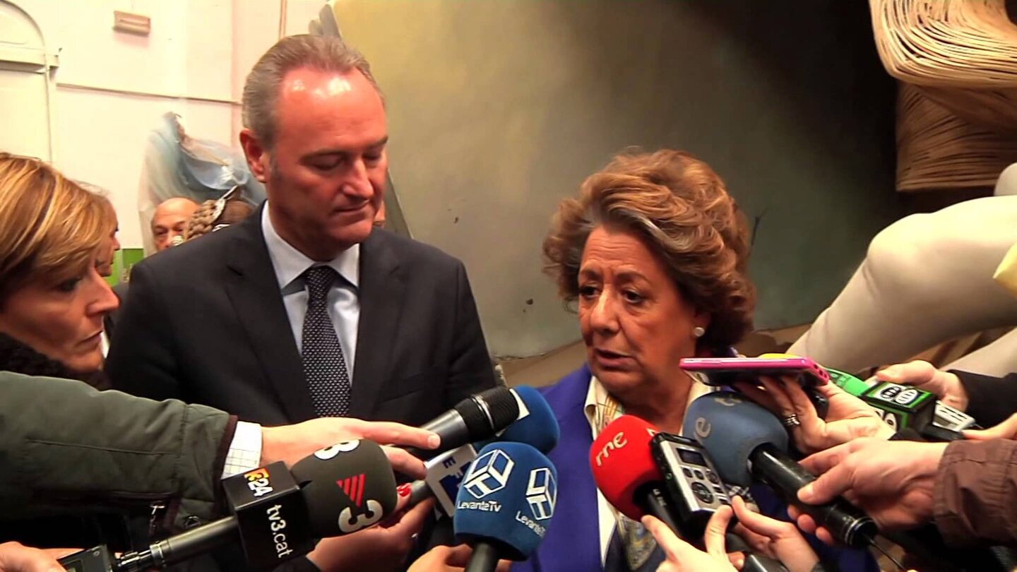 Declaraciones de Rita Barbera en su visita a los talleres de los artistas falleros