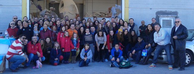 Fallas 2015 actividades falla Plaza del Pilar, visita al taller