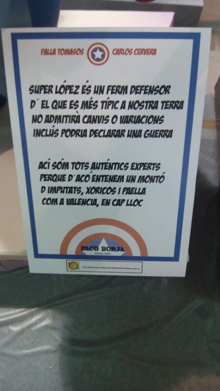 Fallas 2015, La Falla Tomasos apoya con su Ninot al Emoticono de la Paella