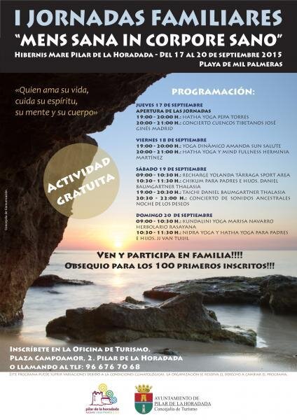 I Jornadas Familiares «Mens sana in corpore sano» Pilar de la Horadada
