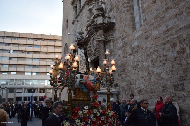 Els miracles de San Vicente Ferrer procesión del altar del Carmen y del Mercat