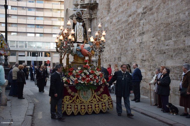 Els miracles de San Vicente Ferrer procesión del altar del Carmen y del Mercat