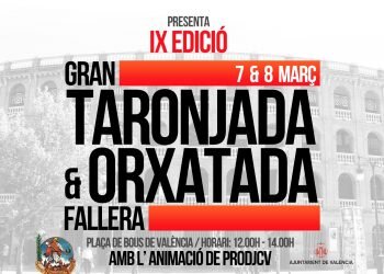 Llega la novena horchatada y naranjada fallera con el reparto de 8000 vasos los días 7 y 8 de marzo