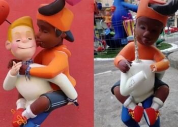 Denuncian el ataque «homófobo» al ninot de una falla infantil que mostraba un beso de dos chicos